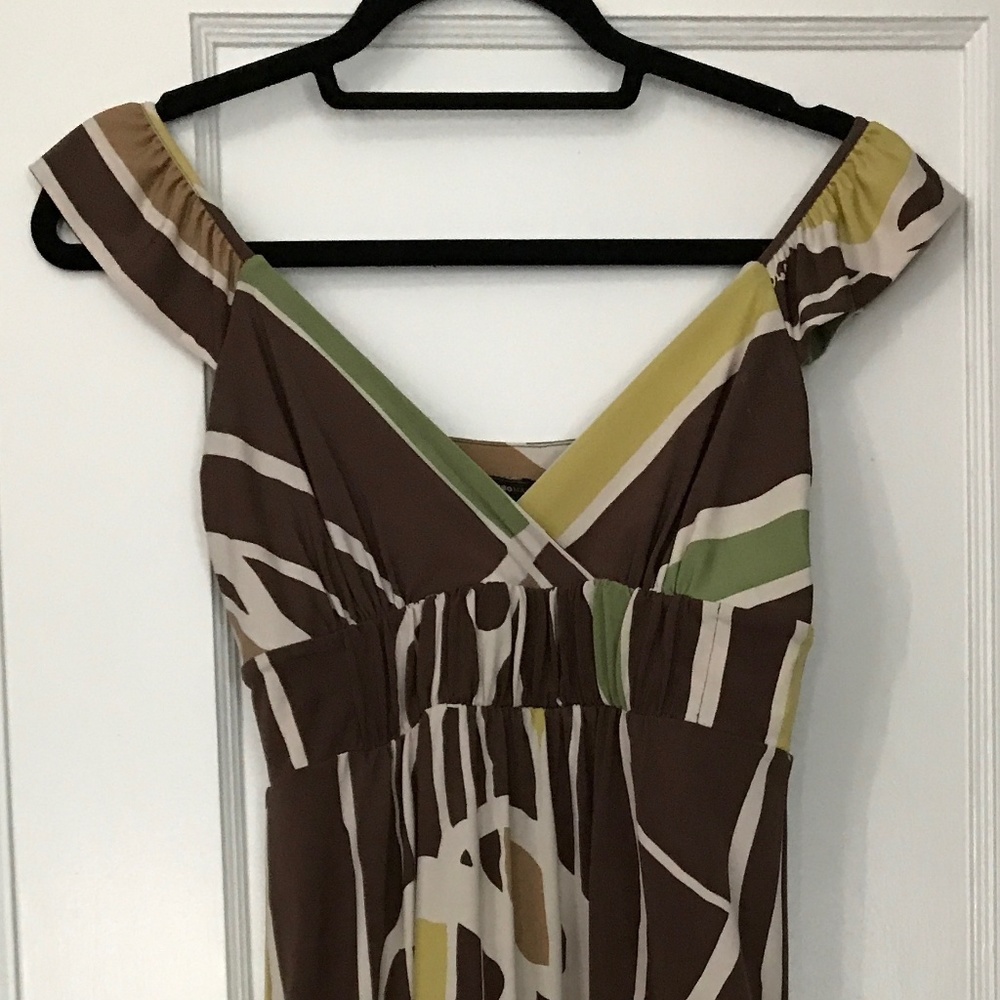 Brown and Green Tank Dress